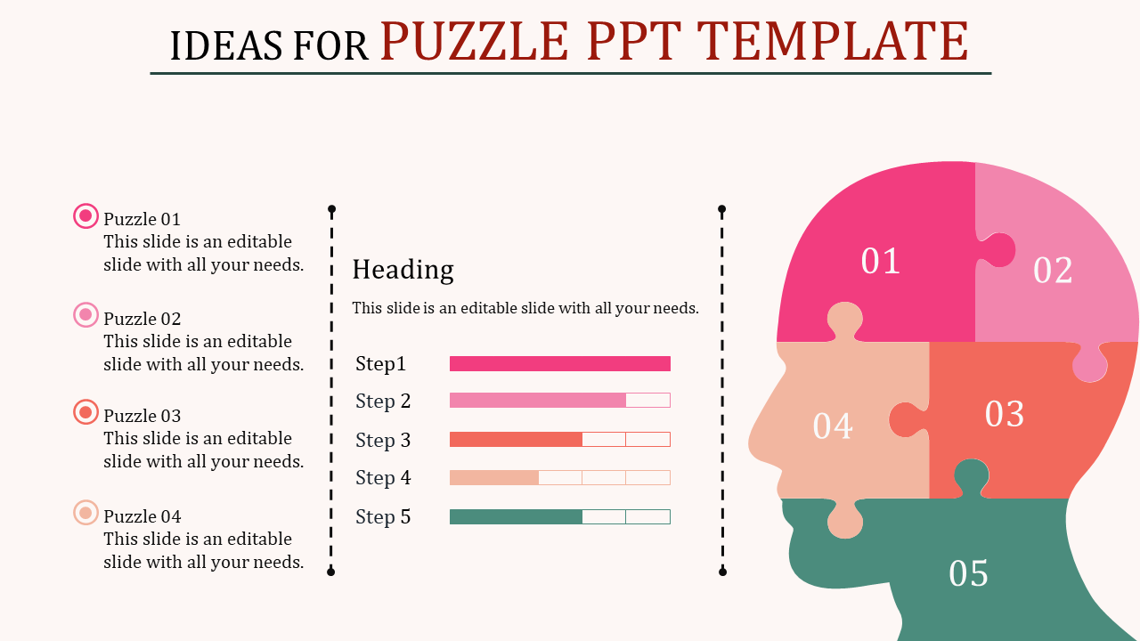 Creative Puzzle PPT and Google Slides Template 